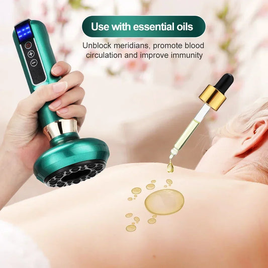 Tricolor Electric Gua Sha Massager – Anti-Cellulite Vacuum & Infrared Slimming Therapy
