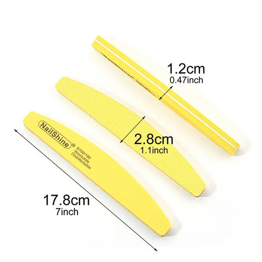 10PCS Double-Sided Colorful Nail Buffer Blocks – Sponge Buffing & Polishing Strips for Manicure & Pedicure