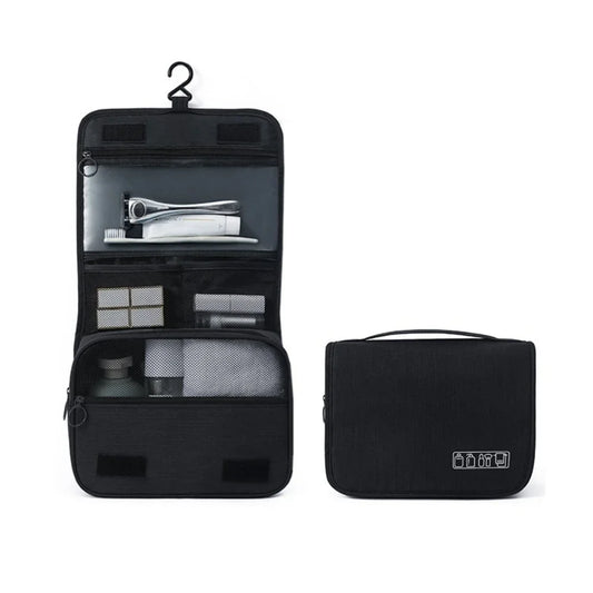Portable Toiletry Washbag with Hanging Hook – Waterproof Travel Cosmetic Bag for Men & Women