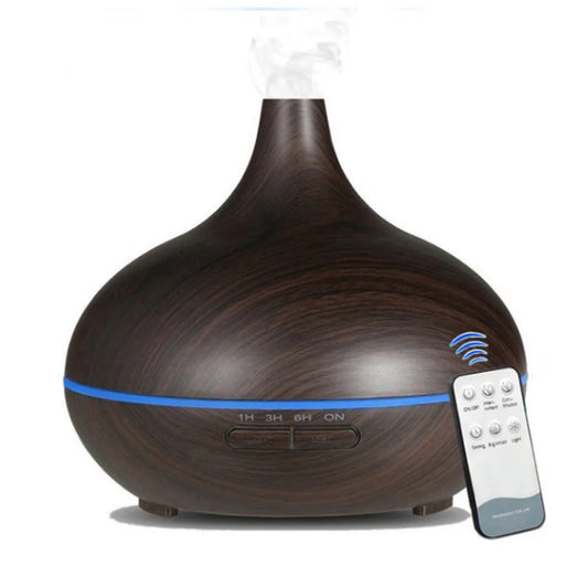U Rabbit Wood Color USB Aroma Diffuser – Essential Oil Diffuser with 7-Color LED & Remote Control