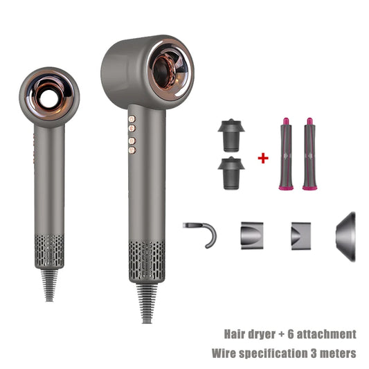 Leafless Hair Dryer 220V – Professional 1600W Negative Ion Quick-Dry Hair Styler for Travel & Home
