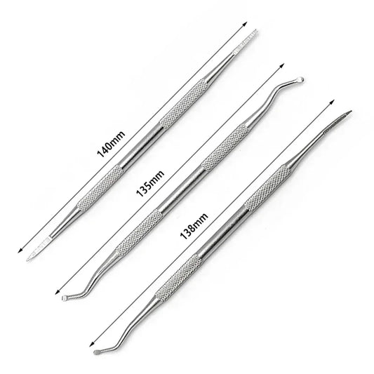 3/6PCS Cuticle Pusher & Pedicure Care Tool Set – Foot File & Hard Skin Remover Kit