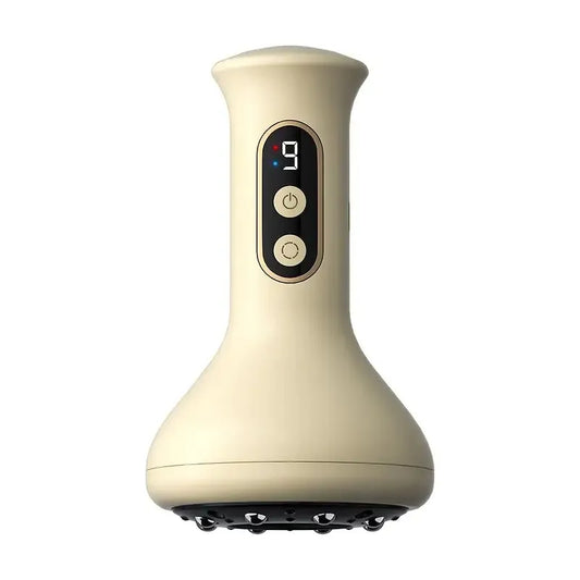 USB Rechargeable Abdominal Massager – Hot Compress & Adjustable Gua Sha Cupping Tool for Full Body Use