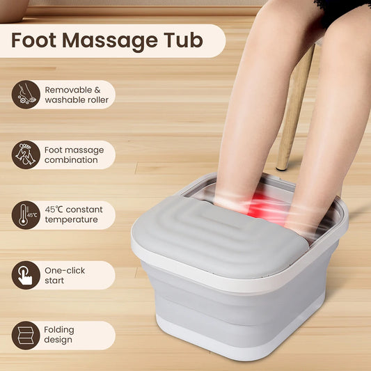 Portable Thermostatic Foot Massage Tub – Home Spa for Blood Circulation & Foot Relief