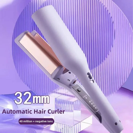 32mm Deep Wave Hair Curling Iron – Adjustable Temperature Crimping Styler for All Hair Types
