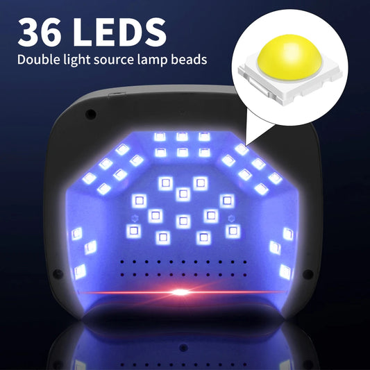 Professional Nail Art UV LED Light – Rechargeable Wireless Dryer with HD Display