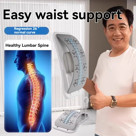 Foreverlily Adjustable Back Massager – Airbag Waist & Neck Support for Posture Correction and Muscle Relaxation