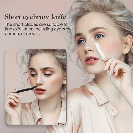 Safe Eyebrow Trimmer Set – Stainless Steel Scissors with Comb & Hair Removal Shaper