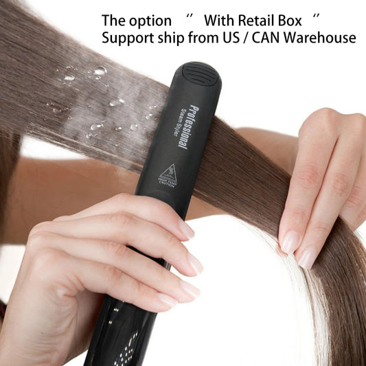Professional Steam Hair Straightener – Ceramic Vapor Flat Iron with Argan Oil Treatment