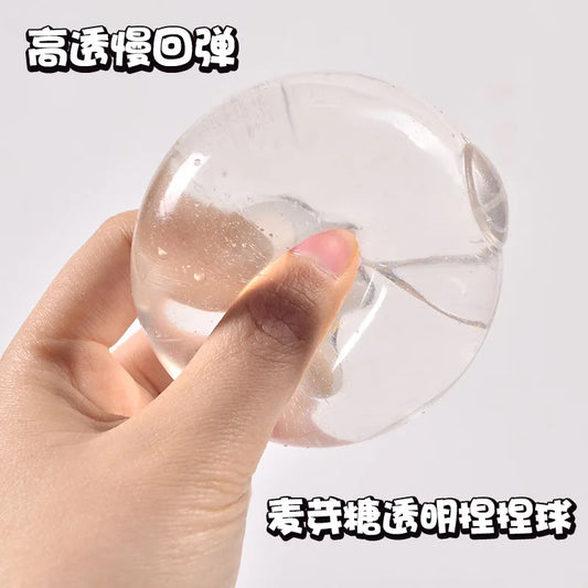 Clear Maltose Syrup Ball – Slow Rebound Fidget Toy for Stress Relief
