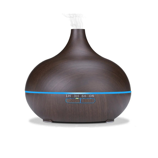 U Rabbit Wood Color USB Aroma Diffuser – Essential Oil Diffuser with 7-Color LED & Remote Control